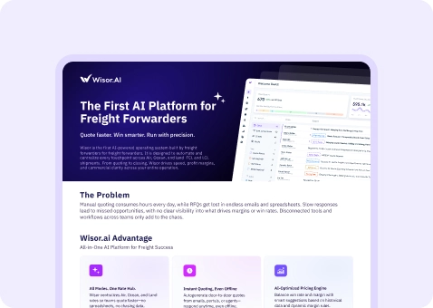 The First AI Platform for Freight Forwarders